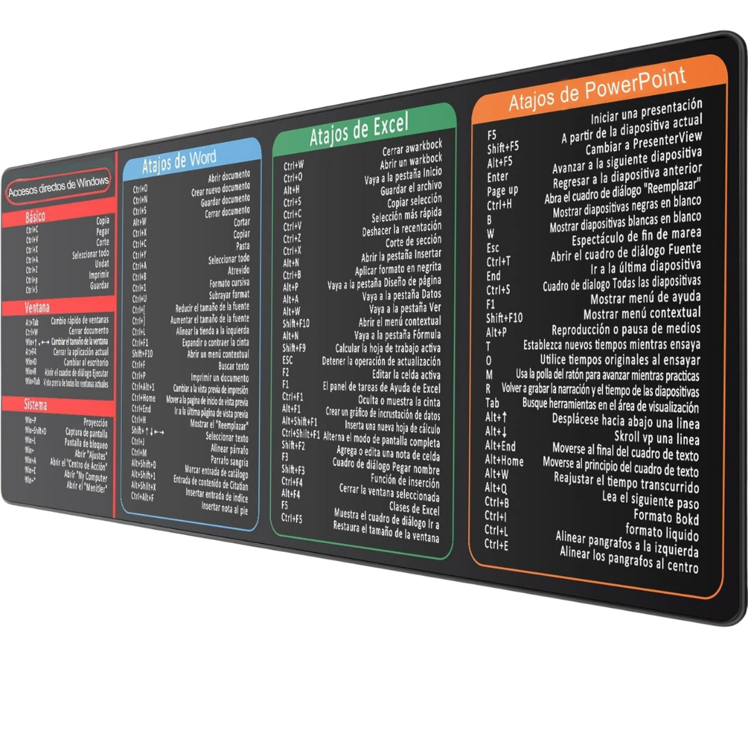 MousePad Con Atajos Para Excel